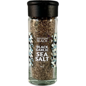 Black Garlic Sea Salt 80gm | Neudorf Black