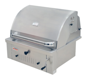 Grandfire Built in Deluxe Series Charcoal BBQ closed hood 3.png